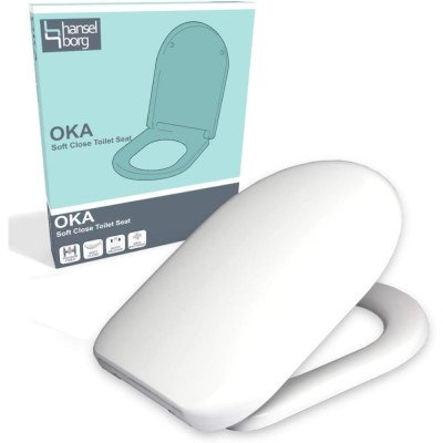 Hansel-borg - sedile wc a forma di d, con chiusura ammortizzata,
