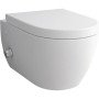 Set completo per wc sospeso senza brida, con attacco per acqua c