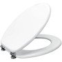 Copriwater universale tavoletta copri wc in legno mdf bianco cop