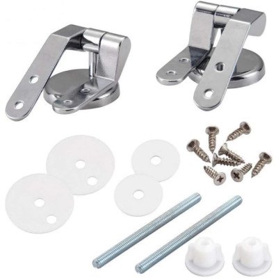 1 set di cerniere per sedile wc in lega di zinco con bulloni a v