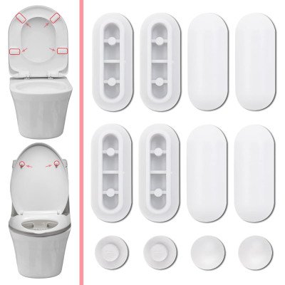 2 set paracolpi per sedili wc. paracolpi gommini ricambio.12 pez