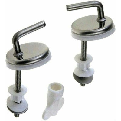 Emiif 2 cerniere di ricambio per sedile wc in acciaio inox con f