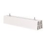 Base a pavimento 80x90 mm bianca biestrusa +cap 1000 mm vecamco