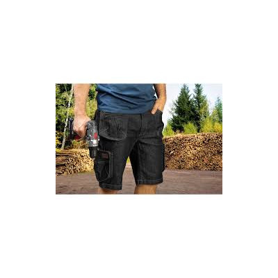 Topex 81-273-m pantaloncini corti da lavoro denim, neri, taglia