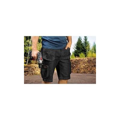 Topex 81-273-l pantaloncini cort i da lavoro denim, neri, taglia