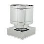 Cappello antivento inox base quadra 27x27