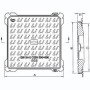 Caditoia griglia ghisa concava telaio e griglia c250 50x50 b08lqwx8hk