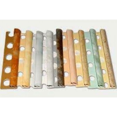 Profilo jolly in pvc arrotondato marmorizzato h.08 ml.2,6 navona