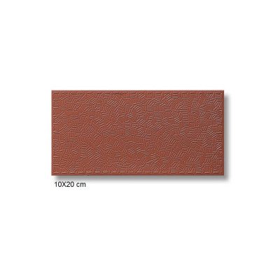 Gres rosso zigrinato 10x20 1mq