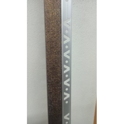 Listello fusion effetto metallico 25x10 bronzo scuro 2,5 metri