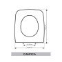 Sedile cantica bianco soft close sapal s576p010151