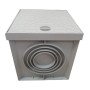 Barile in plastica pp hd con coperchio. cm 40x40 grigio chiaro (