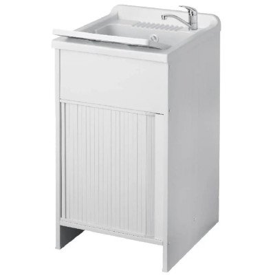 Lavatoio in kit compact 50x50, a serrandina, bianco cr4003k