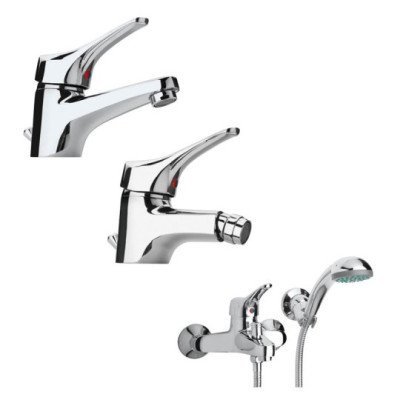 Paini bios set miscelatori lavabo + bidet + vasca con doccetta