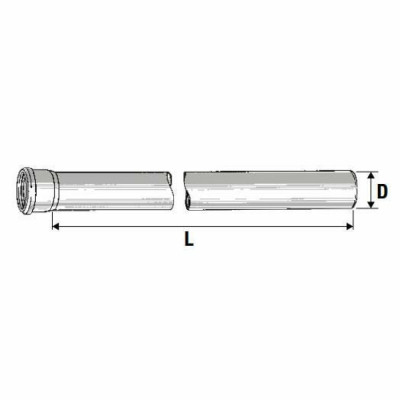 Tubo 1 bicchiere htem d.110 mm.1500 b08lqxqmrw