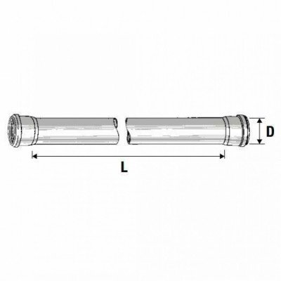 Tubo 2 bicchieri htdm d.090 mm.1500
