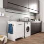 Negrari eco lavatoio montato 60x50 l60 p50 h85 cm colore olmo in