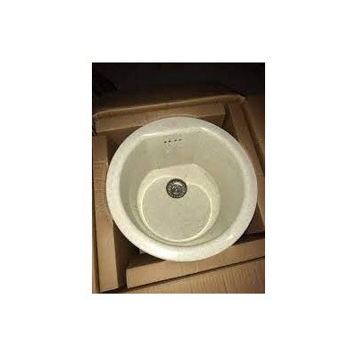 Lavello avantgarde tondo d.43,5 granito bianco cas50