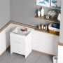 Negrari 9002k - lavatoio lavapanni con mobile in pvc, bianco sat