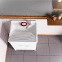 Negrari 9002k - lavatoio lavapanni con mobile in pvc, bianco sat