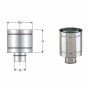 Inox mono parete aisi 316 cappel lo antivento d.200 b08xb3zp63