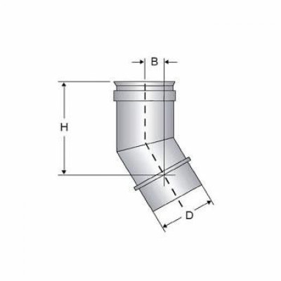 Inox mono parete aisi 316 curva 30 d.080 316l