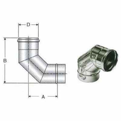 INOX MONO PARETE AISI 316CURVA 90 D.110 316L B08X7L7JRH