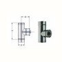 Inox mono parete aisi 316elemento di ispezione d.150 b08wz64994