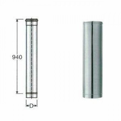 Inox mono parete aisi 316 tubo l .1000 d.300