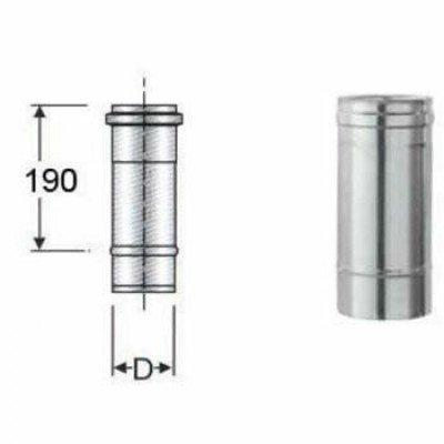 Inox mono parete aisi 316 tubo l .250 d.150