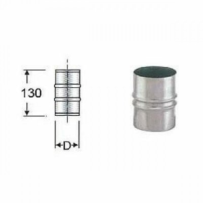 Inox mono parete aisi 316 manicotto doppio m m d.110