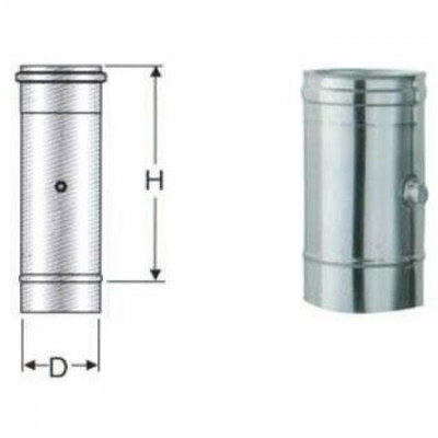 Inox mono parete aisi 316 modulo prelievo fumi d.080 b08xb27hbb