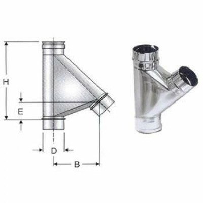 Inox mono parete aisi 316 raccor do a 135 braga d.300 b08wyqcddw