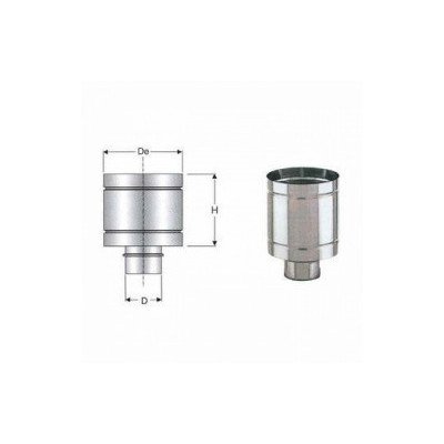 Inox mono parete aisi 316 cappel lo antivento d.230