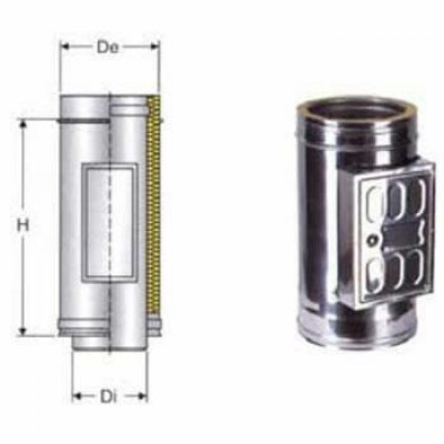 Inox doppia parete aisi 316 came ra raccolta incombusti d.150 200