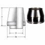 Inox doppia parete aisi 316 cappello tronco cono d.080/130 b08xb