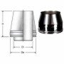 Inox doppia parete aisi 316 cappello tronco cono d.300/350 b09gx