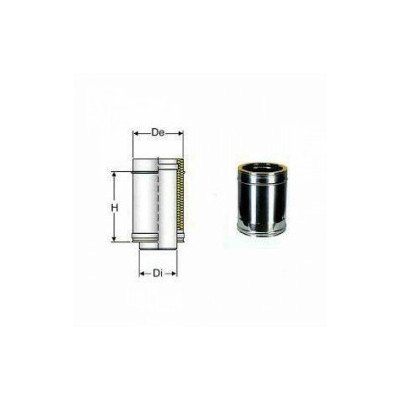 Inox doppia parete aisi 316 tubo l.330 d.250 300