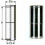 Inox doppia parete elemento tele scopico l.257-384 d.150