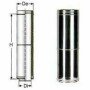 Inox doppia parete elemento tele scopico l.340-550 d.500 b08x9w6n