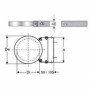 Inox doppia parete aisi 316 fasc etta murale regolabile d.180 230