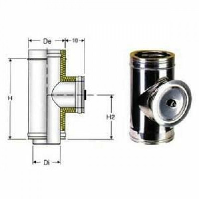 Inox doppia parete aisi 316 modu lo di ispezione d.300 350 b00n97