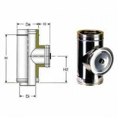 Inox doppia parete aisi 316 modu lo di ispezione d.450 500 b08xb3