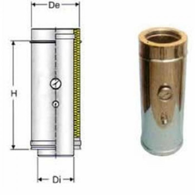 Inox doppia parete aisi 316 modu lo rilevamento fumi d.080 130 b0