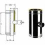 Inox doppia parete aisi 316 raccordo a t 90 ridotto d.250/300 b0