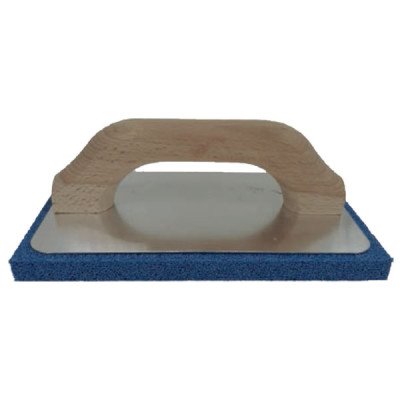 Frattone base alluminio manico l egno spugna azzurra 10x24 b07r4x