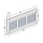 Griglia per porta 370x123 mm vecamco 9606-001-07 bianco puro
