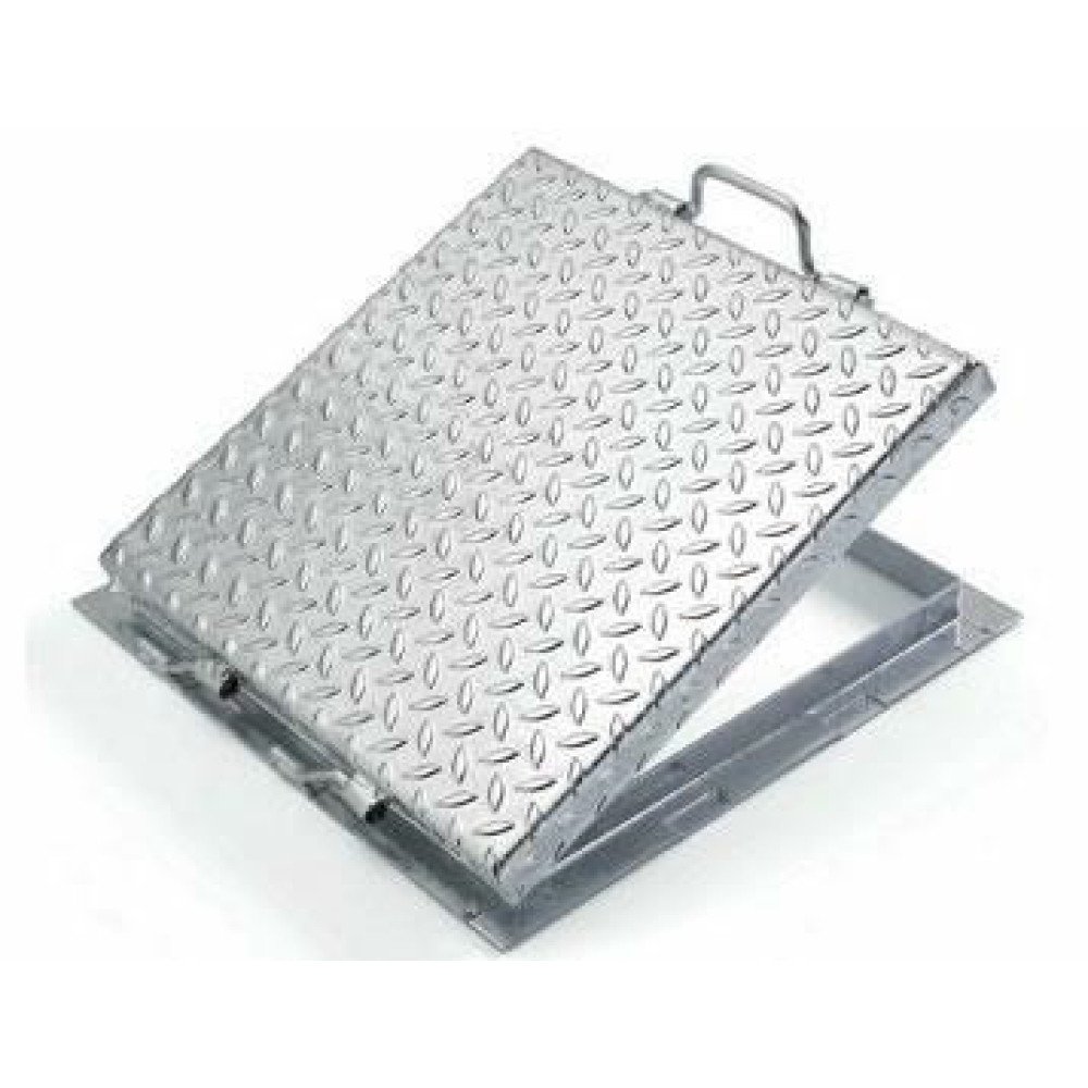 Coperchio cisterna con telaio acciaio zincato sp.30 10 100x100 h