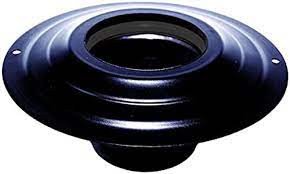 Rosone con tronchetto inox nero d.100