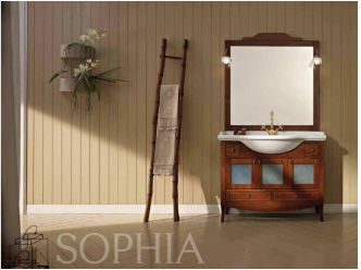 Bagnopiu sophia base porta lava bo con anta in vetro cm.101x33x8